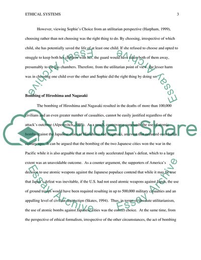 Ethical Systems Dilemma