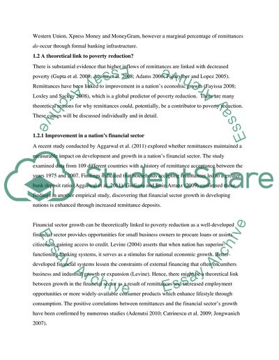 Does Remittance Help in Reducing Poverty