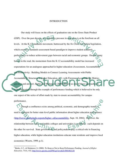 Synergistic Relationship Between Higher Education and the Economic Well-Being of a State