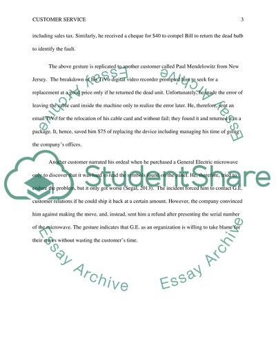 Cutomer Service Article review