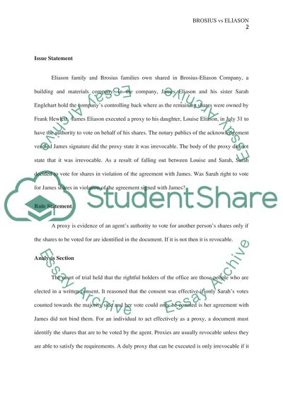 Violation of the Agreement in Brosius-Eliason Company