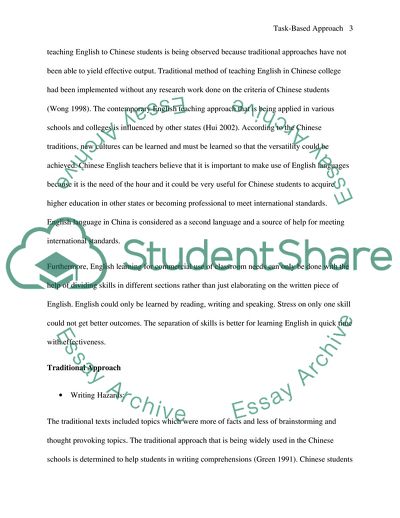 Teaching Chinese College English Reading with Task-based Approach