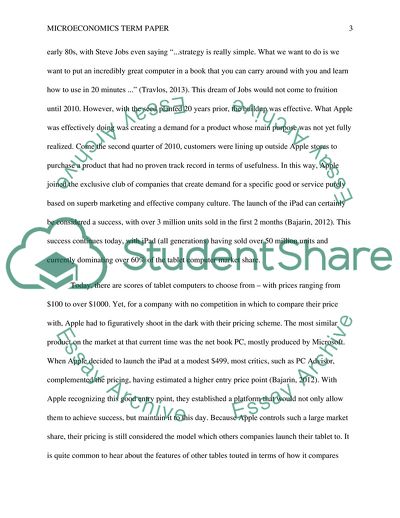 Apples iPad - Microeconomics