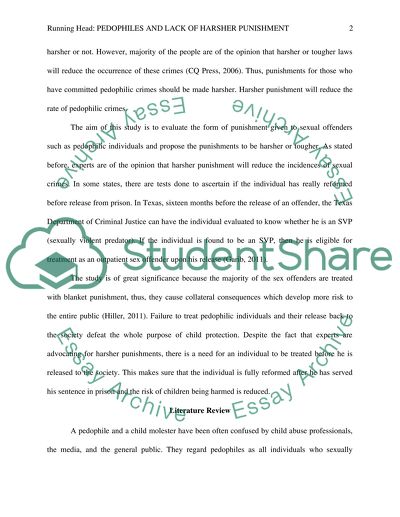 Pedophiles and Lack of Harsher Punishment