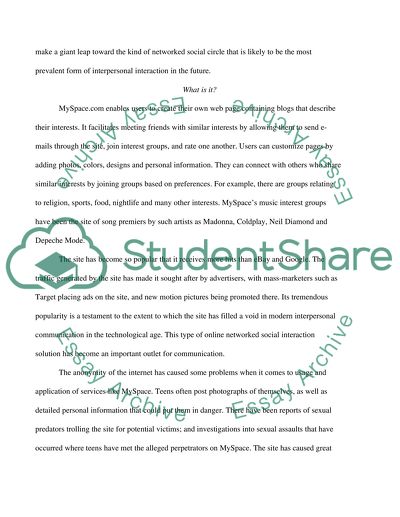 The Popularity of MySpace