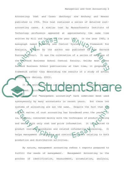 Managerial and Cost Accounting