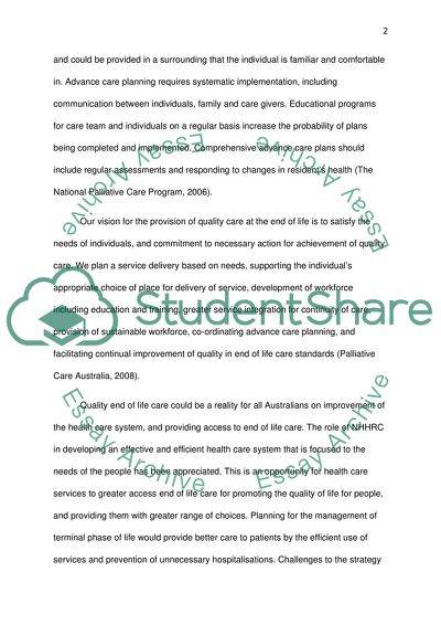 Reform Directive on Caring for People at the End of Life