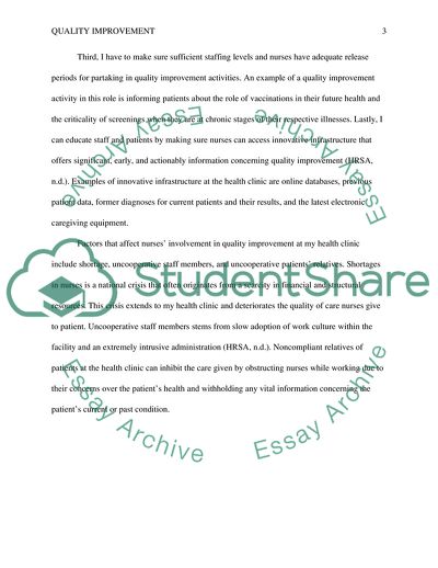 Quality Improvement in Nursing