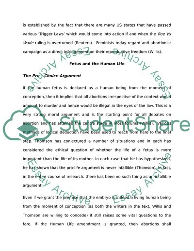 Fetus and the Human Life