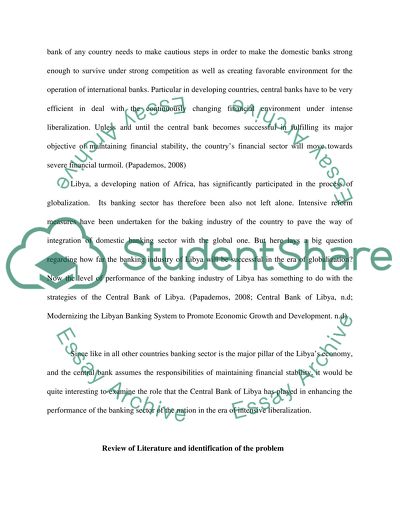 Effectiveness of Central Banks Monetary Liberalization Policies in the Banking System in Libya