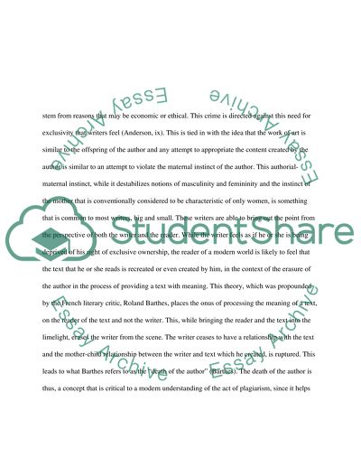 The Concept of Plagiarism