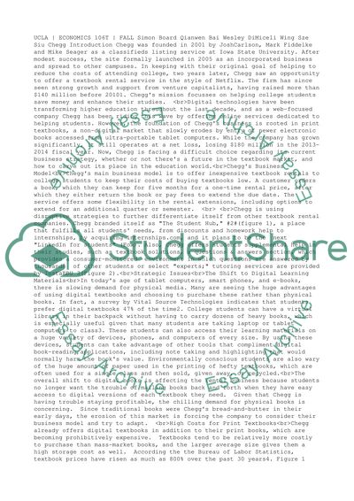 Busines Case: Related to IT-Chegg.com