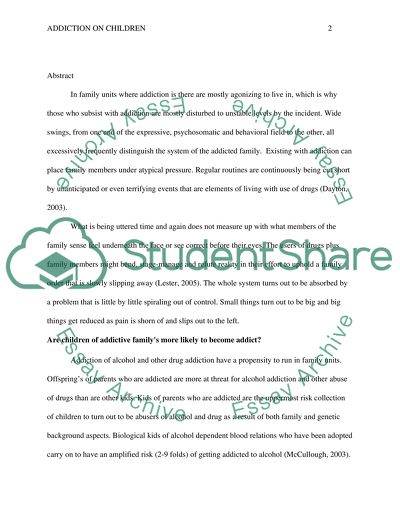 Addiction of Children