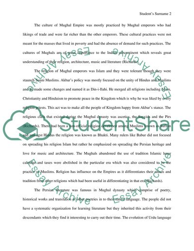 The Culture of the Mughal Dynasty