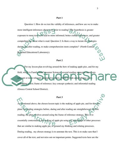 Reading Strategies: Students Interactions with Text