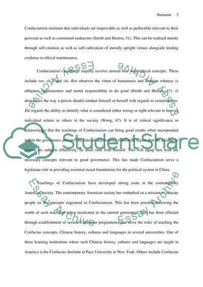 The Core of the Teachings of Confucius