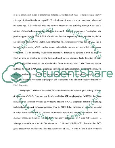 Analysis of Coronary Artery Disease