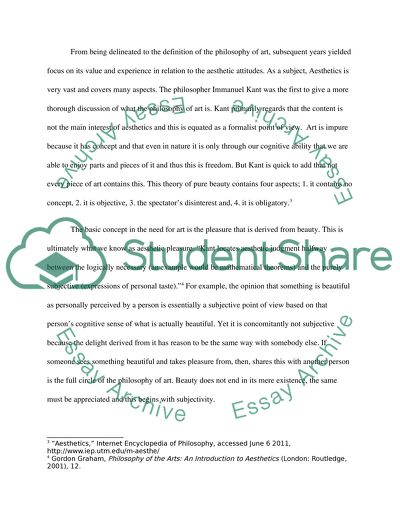 The Philosophy of Art