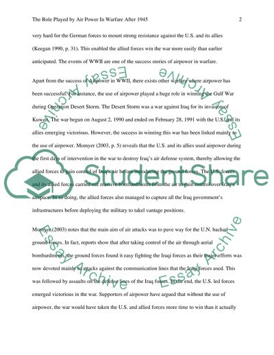 What role has air-power played in warfare after 1945