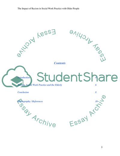 The Impact of Racism on Social Work Practice with Older People