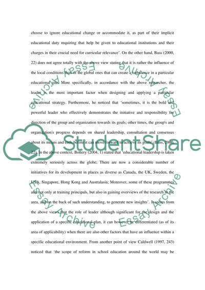 Leading Educational Change