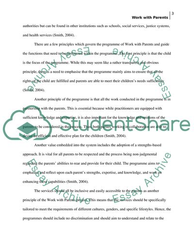 Work with Parents Program