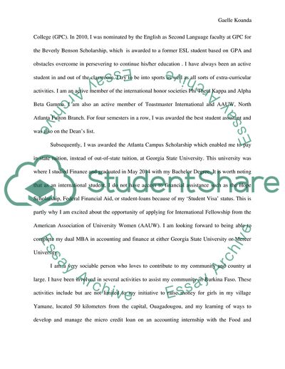 Applying for International Fellowship from the American Association of University Women