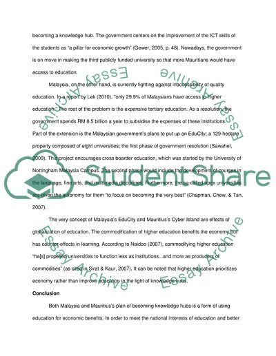 Higher Education Policies in the Emergence of Two Knowledge Hubs