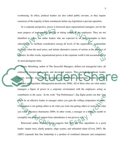 The Role of Power in Decision Making