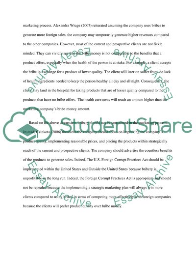 U.S. foreign corrupt practices act