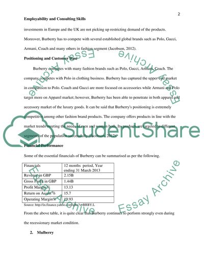Employability and Consulting Skills