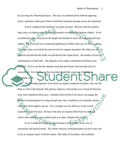 The Battle of Thermopylae