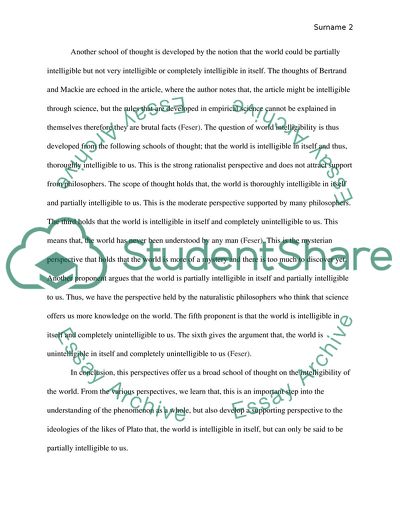 Can We Make Sense of the World by Edward Feser