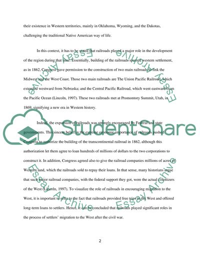The Process of Settlers Migration to the West After the Civil War