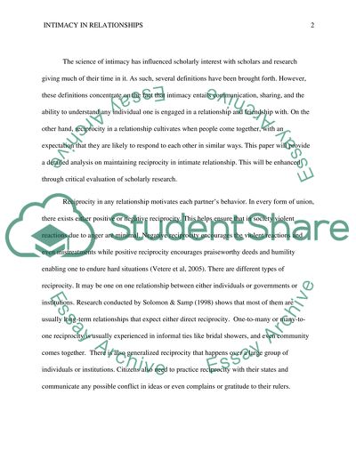 How to Maintain Reciprocity in Intimate Relationships