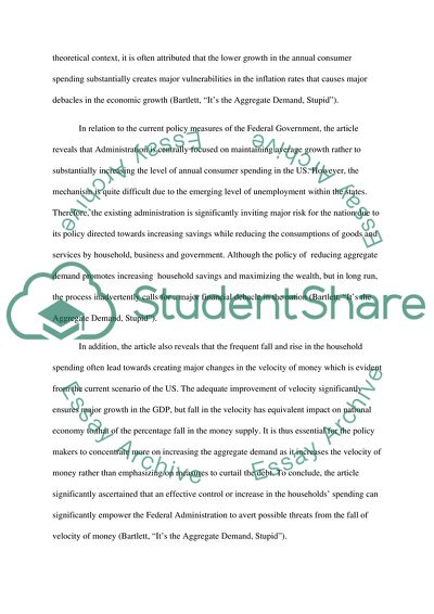 Its the Aggregate Demand, Stupid by Bruce Bartlett