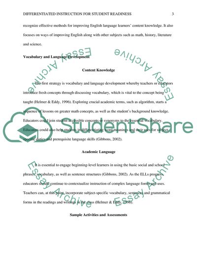 differentiated instruction literature review