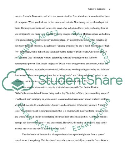 Junot Diaz: His Inspiration for Writing