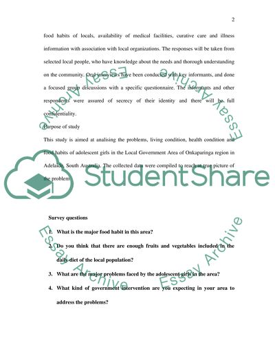 Data Collection through Household Survey