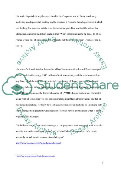 Bernard Arnaults Leadership Style