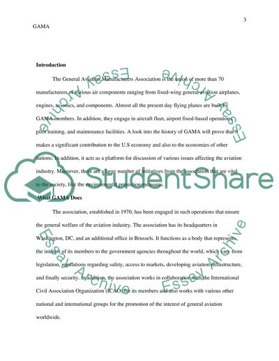 General Aviation Manufacturers Association Performance