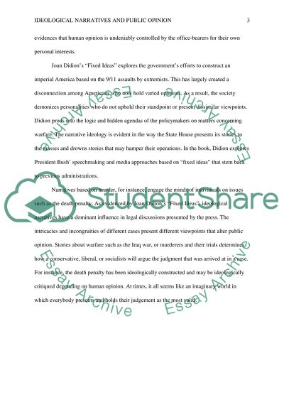 Ideological Narratives and Public Opinion