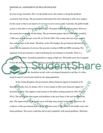 Analysis of Health Policies