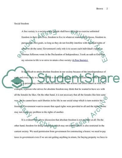 Are We Free within Society