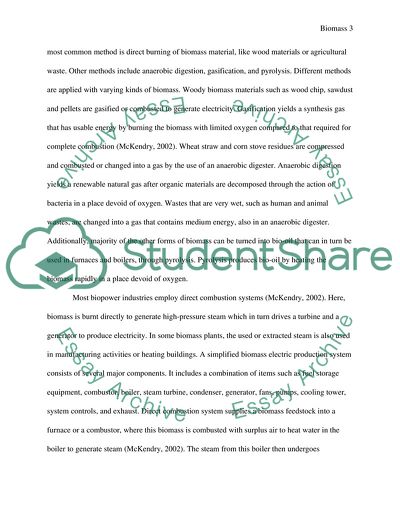 Generation of Electricity Using Biomass