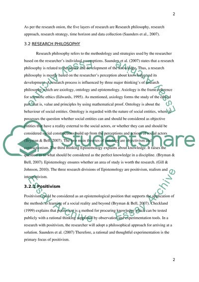 Divisions of Epistemology - Positivism, Realism and Interpretivism