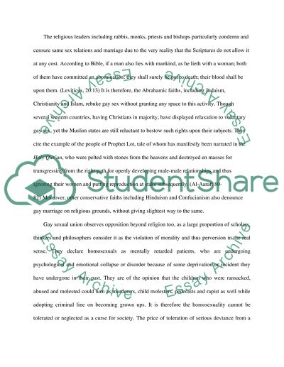 Homosexual Love and Gay Marriages