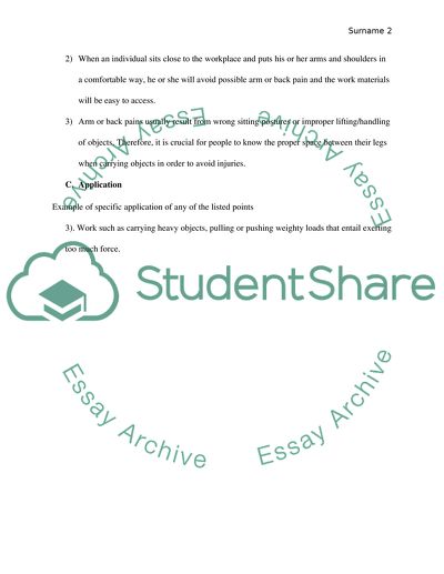 Reflection on Ergonomics Issues