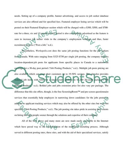 Electronic Recruiting System Description