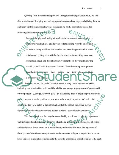 The Role of the School Bus in Education